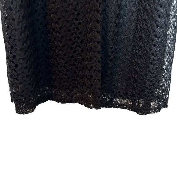 Ashley Blue Black Lace Fully Lined Maxi Skirt - Picture 10 of 13